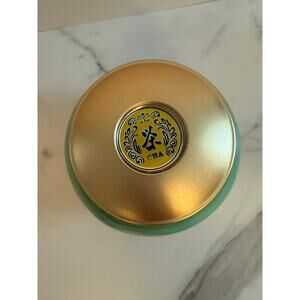 Green Celadon Ceramic Tea Caddy Double Layer Lid Cover